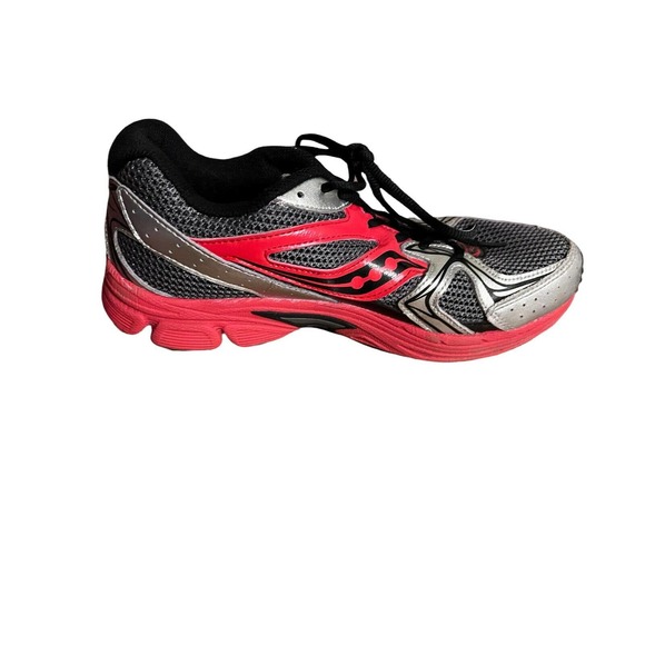 Saucony Grid Cohesion 6 LTT Boys Sz 7M Gray/Black/Silver Running/Walking Shoes - Picture 2 of 9